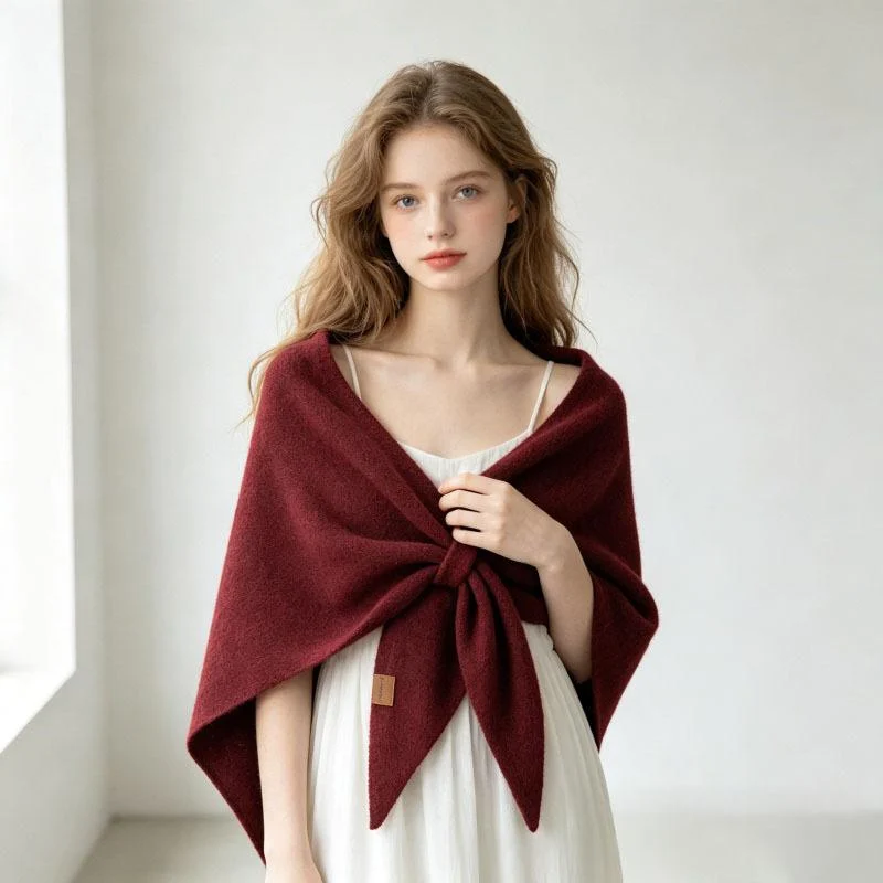 Wool Large Triangle Scarf Shawl — image 5