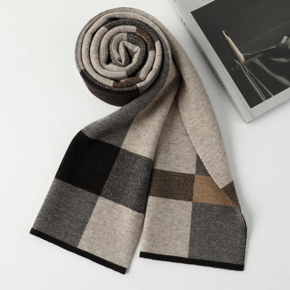 Wool Scarf Warm Neck Warmer Mens — image 8