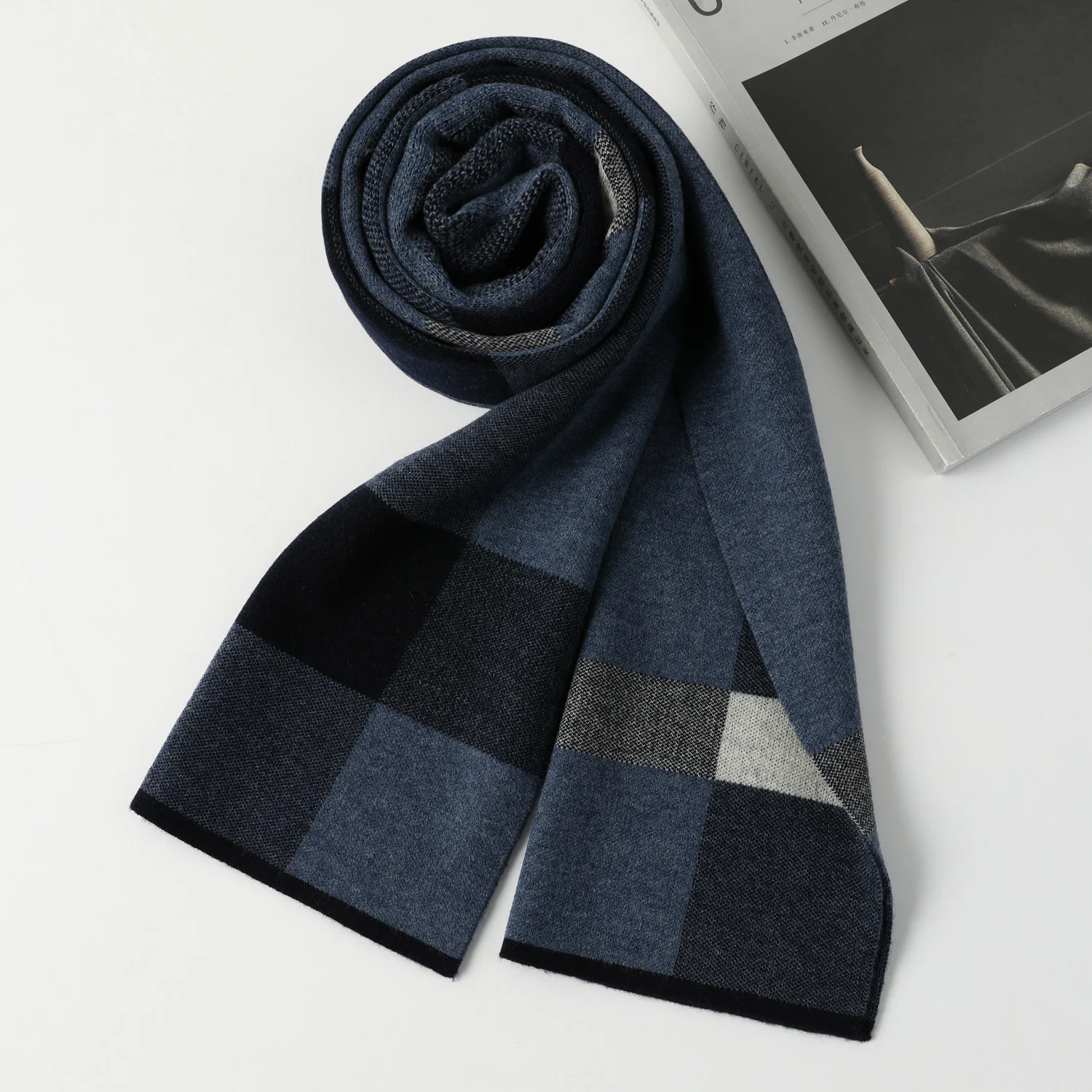 Wool Scarf Warm Neck Warmer Mens — image 6