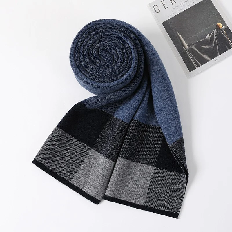 Wool Scarf Warm Neck Warmer Mens — image 3