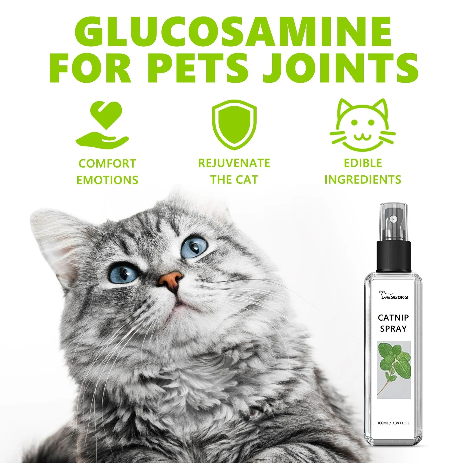 Yegbong Cat Mint Spray Stress Relief And Vitality Enhancer Pet Health Care — image 3