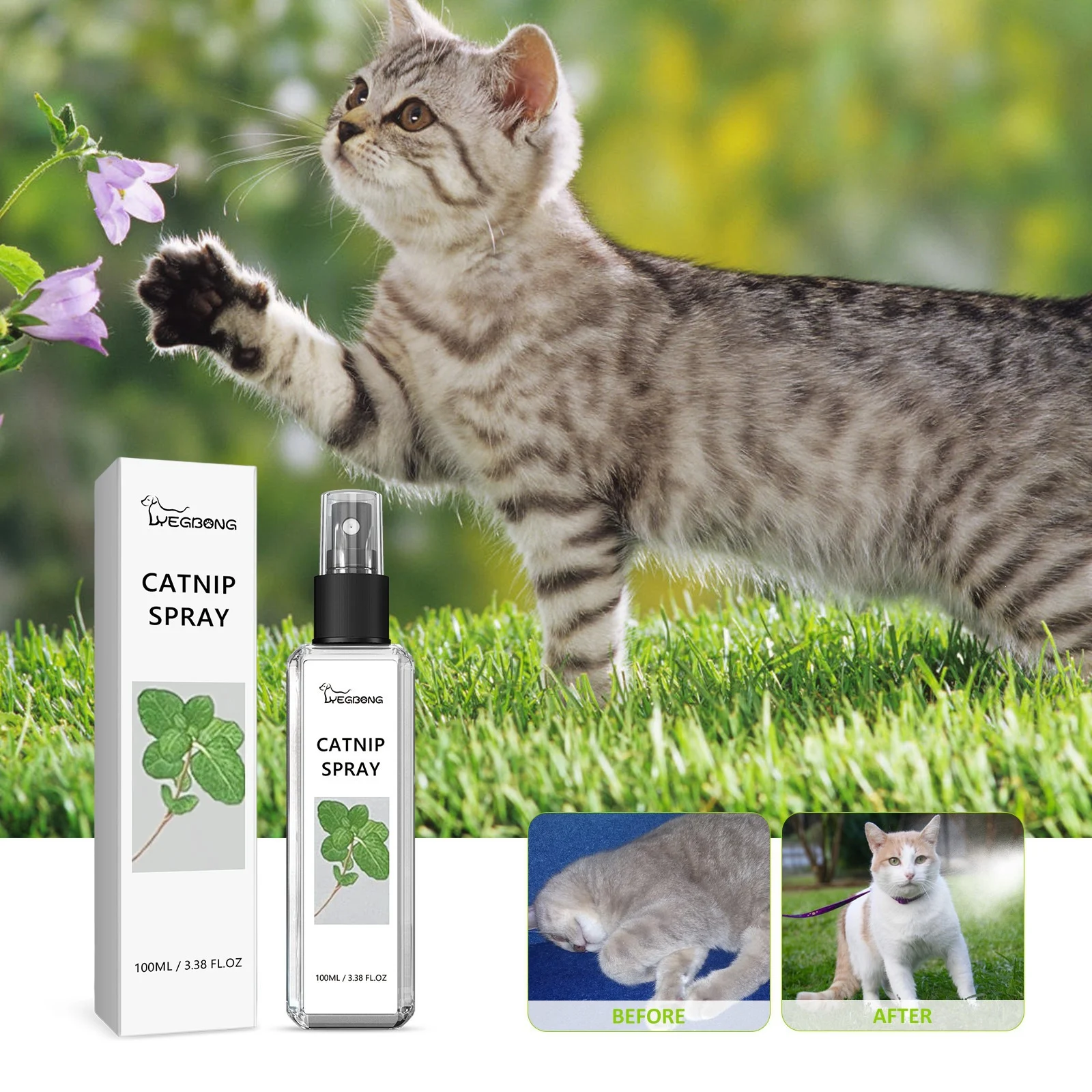 Yegbong Cat Mint Spray Stress Relief And Vitality Enhancer Pet Health Care — image 5