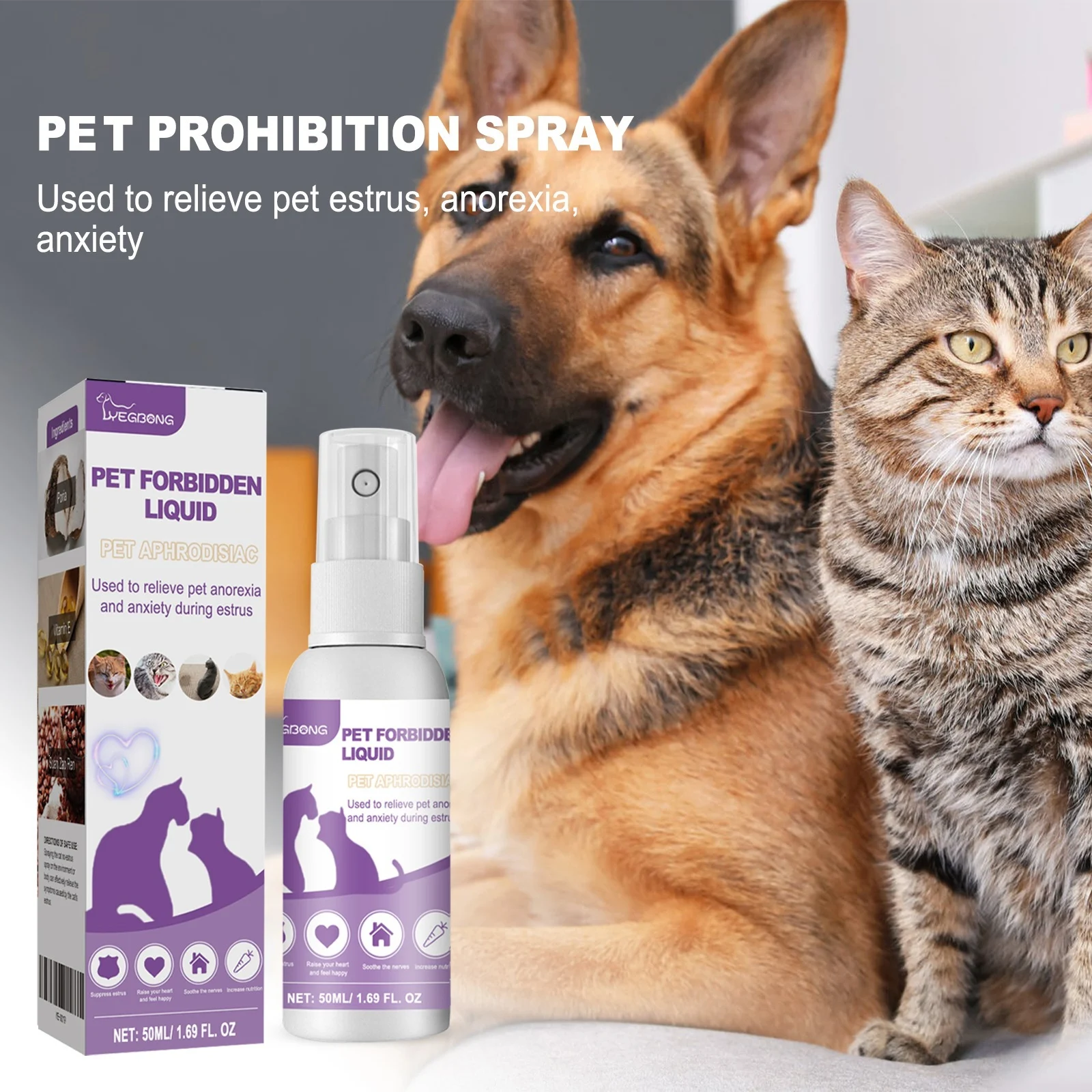 Yegbong Pet Care Solution Improves Mood Conditioning Spray For Cats And Dogs — image 5