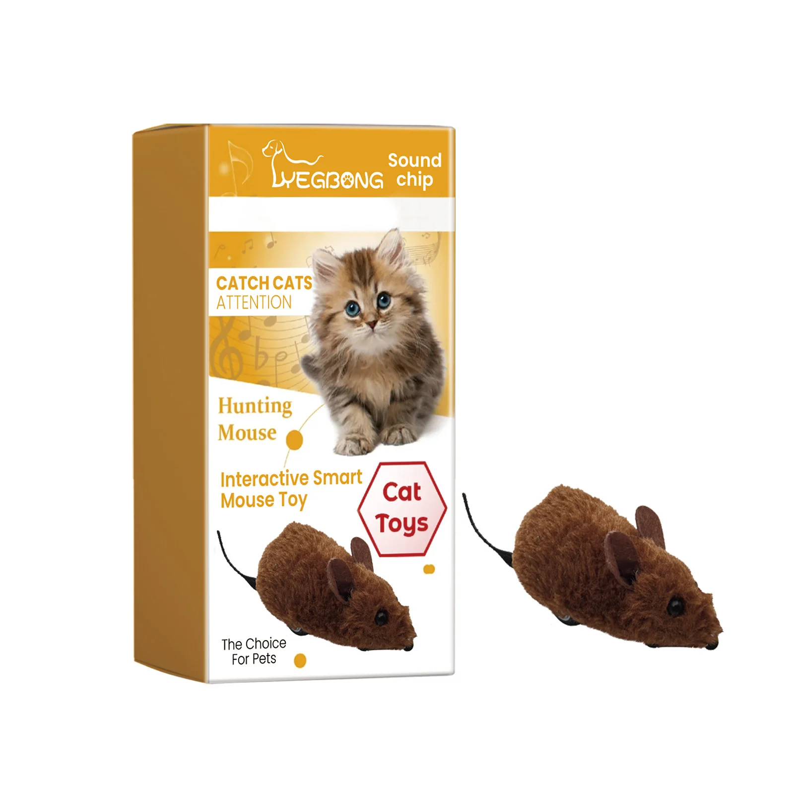 Yegbong Pet Interactive Mouse Toy, Realistic Toy For Cats And Dogs, Plush That Makes… — image 5
