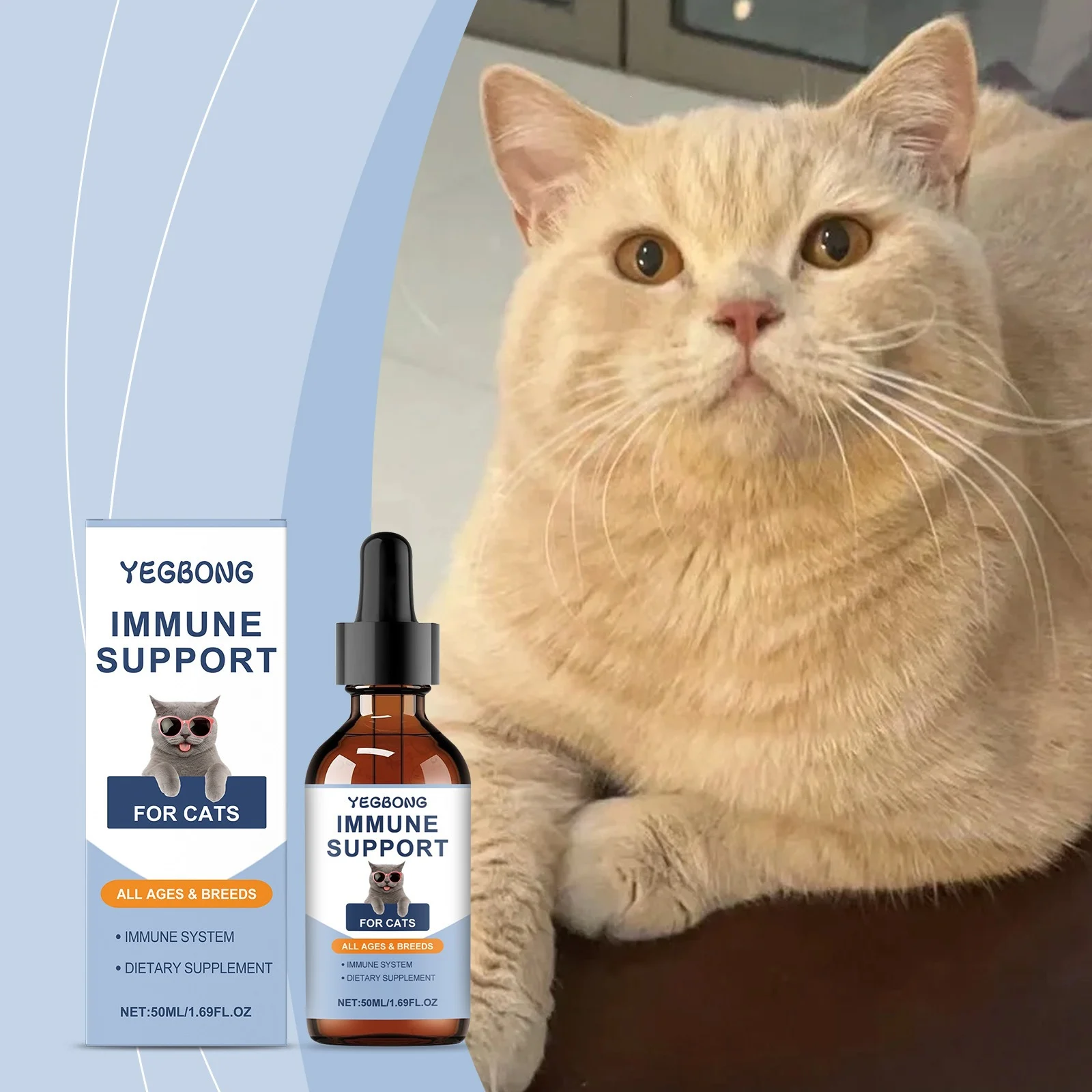Yegbong Vitamin Supplements For Cats, Mild Formula Daily Care Pet Drops — image 4