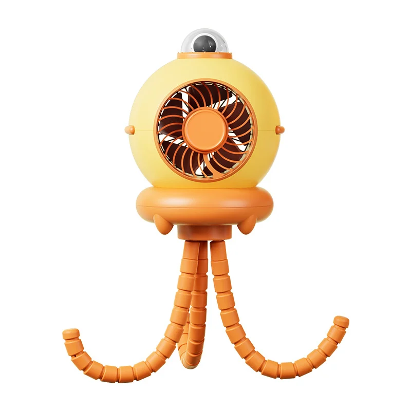 Yellow Octopus Flexible Fan 4 Speed Rechargeable Mosquito Repellent Bladeless With… — image 2