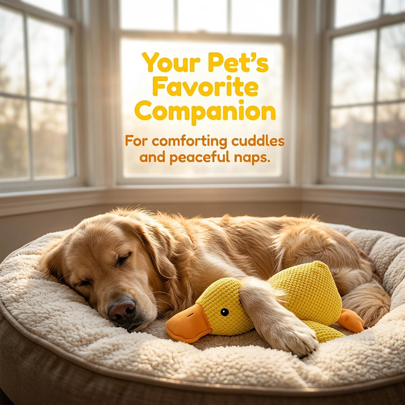 Yellow Plush Launching Duck Pet Toy, Squeaky Chew Durable Teething Soft Cuddly… — image 5