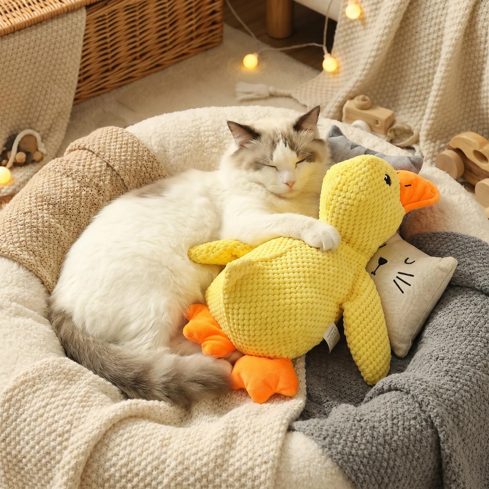 Yellow Plush Launching Duck Pet Toy, Squeaky Chew Durable Teething Soft Cuddly… — image 4