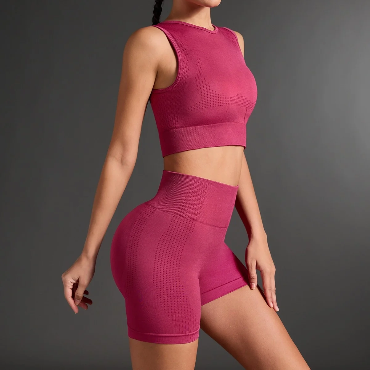 Yoga Shorts Summer Running Tight Sports Women's High-waisted Fitness High Elasticity… — image 3